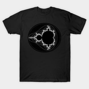 White - Linear Mandelbrot T-Shirt